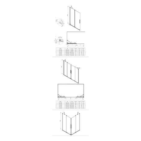 Deante Prizma kabina prysznicowa kwadratowa stal szczotkowana 90x90x195 cm