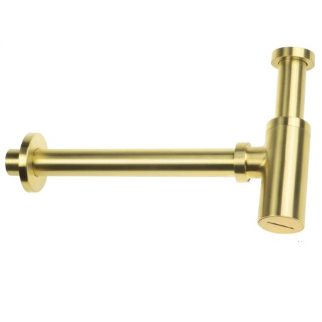 Deante syfon umywalkowy okrągły z regulowaną wysokością  złoto szczotkowane