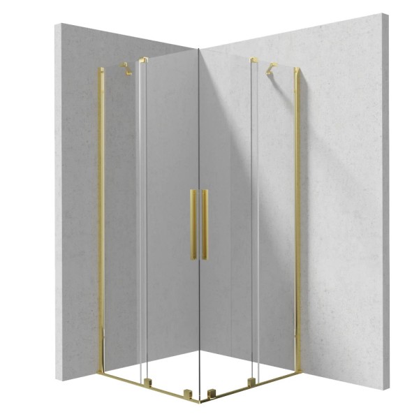 Deante Prizma kabina prysznicowa kwadratowa gold 90x90x195 cm