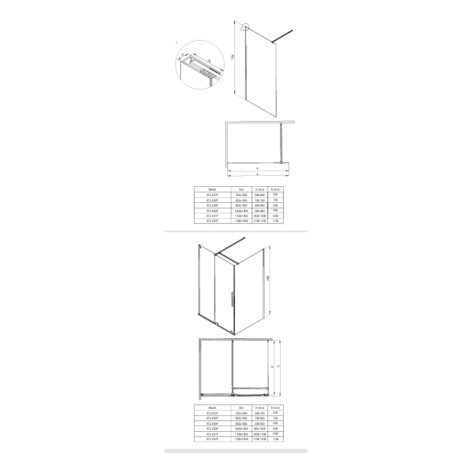 Ścianka prysznicowa Prizma walk-in 100 cm