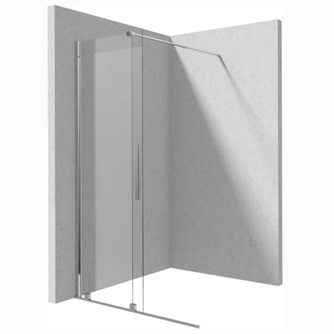 Deante Prizma ścianka prysznicowa przesuwna walk-in chrom 120 x 195 cm.