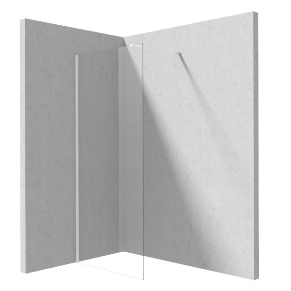 Deante Prizma ścianka prysznicowa walk-in bianco 110 x 195 cm