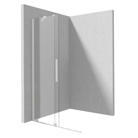 Deante Prizma ścianka prysznicowa przesuwna walk-in bianco 140 x 195 cm