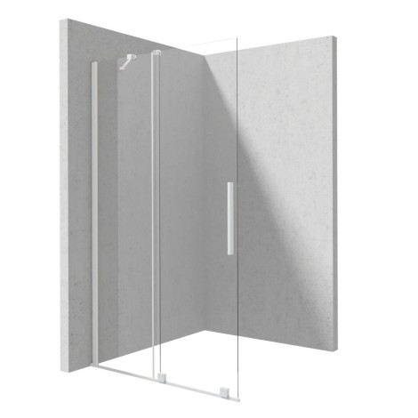 Deante Prizma ścianka prysznicowa walk-in przesuwna 100 cm biała