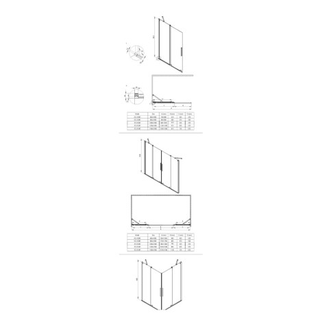 Deante Prizma ścianka prysznicowa przesuwna  walk-in bianco 100 x 195 cm