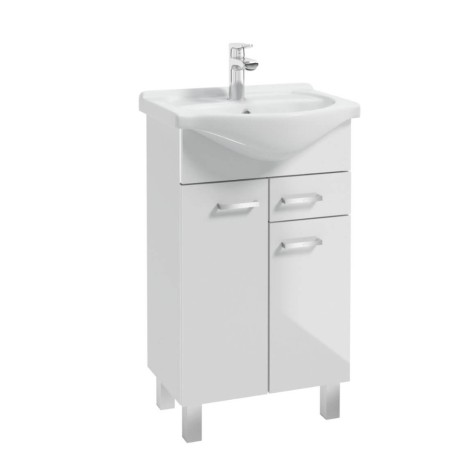 Defra Mea D50 zestaw szafka z umywalką Roberto biała 50 cm