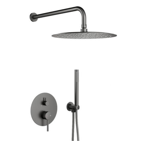 Kfa Moza deszczownia zestaw podtynkowy gun metal