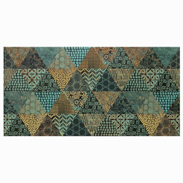 Dominno Margot green geo inserto płytka ścienna 30,8x60,8 cm.