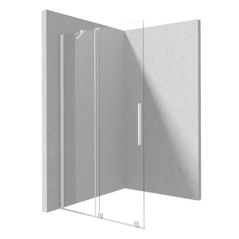 Deante Prizma ścianka prysznicowa walk-in przesuwna bianco 80 cm