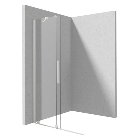 Deante Prizma ścianka prysznicowa walk-in przesuwna bianco 80 cm