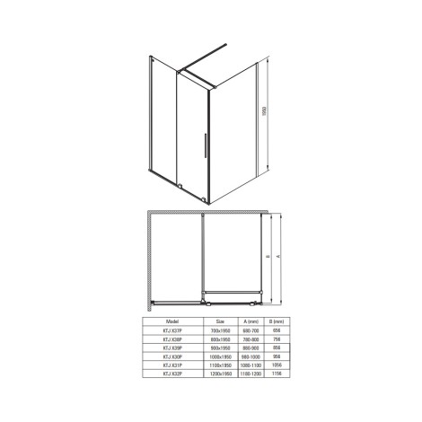 Deante Prizma ścianka prysznicowa walk-in przesuwna bianco 80 cm