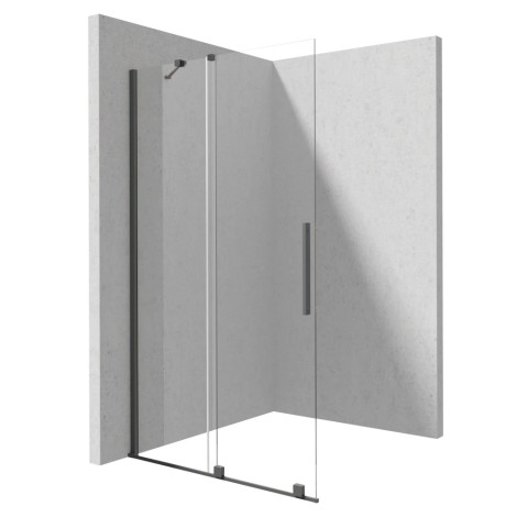 Deante Prizma  ścianka prysznicowa walk-in przesuwna 120 cm titanium