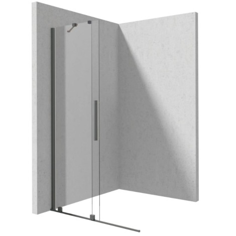 Deante Prizma ścianka prysznicowa walk-in 100 cm - przesuwna titanium
