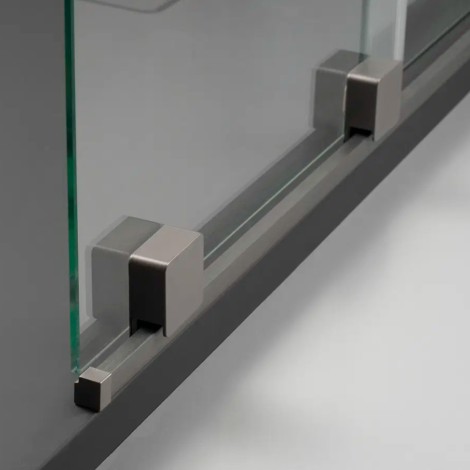 Deante Prizma ścianka prysznicowa walk-in 100 cm - przesuwna titanium