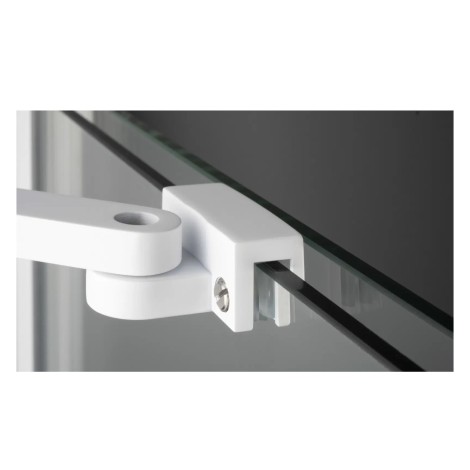 Deante Prizma ścianka prysznicowa przesuwna walk-in bianco 90 x 195 cm