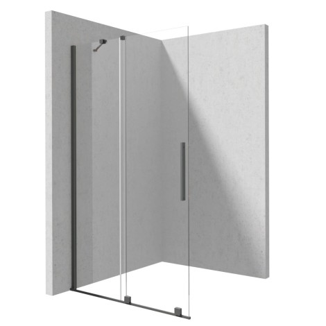 Deante Prizma ścianka prysznicowa walk-in przesuwna titanium 80 cm