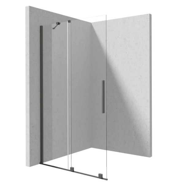 Deante Prizma ścianka prysznicowa walk-in przesuwna titanium 80 cm