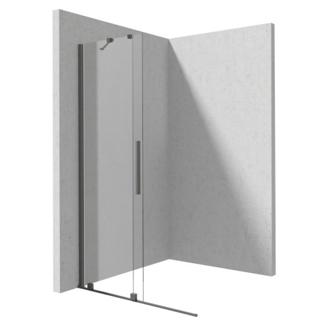 Deante Prizma ścianka prysznicowa walk-in przesuwna titanium 80 cm
