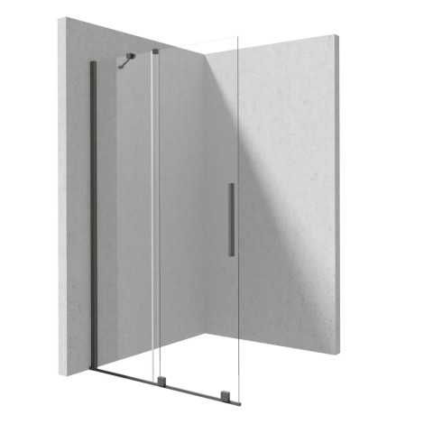 Deante Prizma ścianka prysznicowa walk-in przesuwna 90 cm titanium