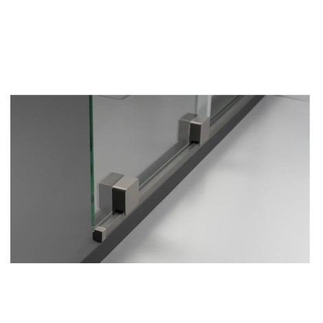 Deante Prizma ścianka prysznicowa przesuwna walk-in titanium 90 x 195 cm