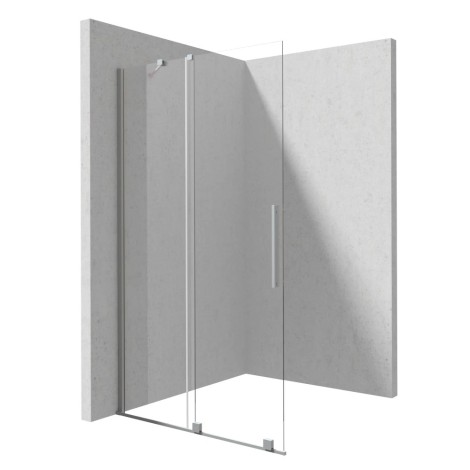 Deante Prizma ścianka prysznicowa walk-in przesuwna 80 cm stal szczotkowana
