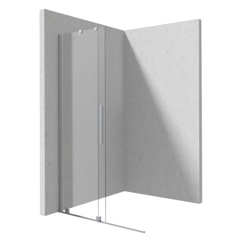 Deante Prizma ścianka prysznicowa walk-in przesuwna stal szczotkowana80 cm
