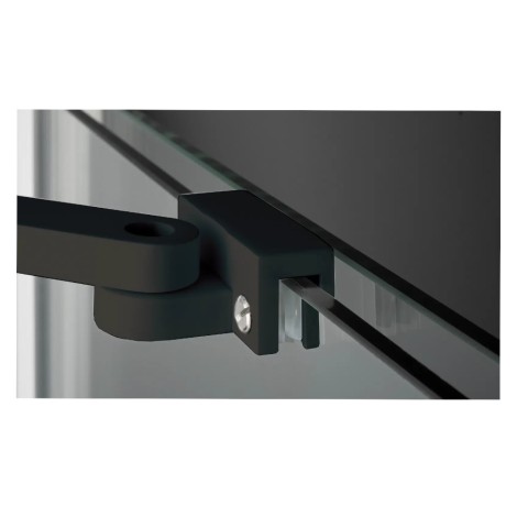 Deante Prizma ścianka prysznicowa przesuwna walk-in nero 140 x 195 cm