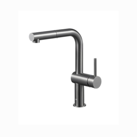 Kfa Duero Basic bateria zlewozmywakowa stojąca z wyciąganą wylewką gun metal