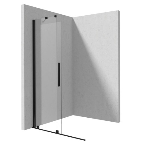 Deante Prizma ścianka prysznicowa walk-in przesuwna nero 80 cm