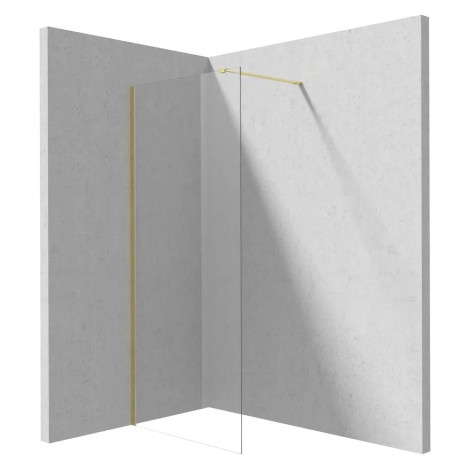 Deante Prizma ścianka prysznicowa walk-in 80 cm złoto szczotkowane