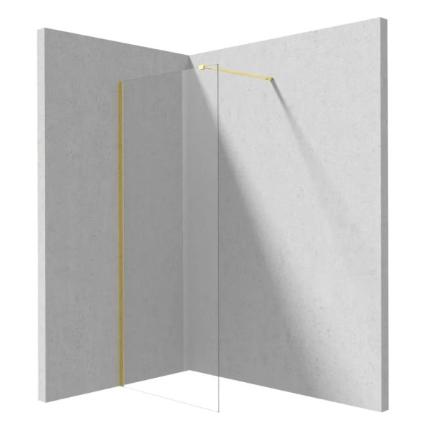 Deante Prizma ścianka prysznicowa  walk-in gold 100 x 195 cm