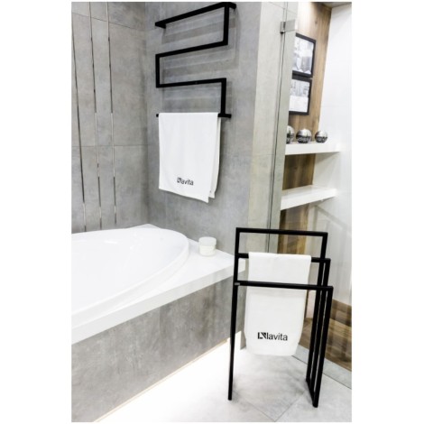 Lavita Seram stojak na ręcznik czarny 85x80