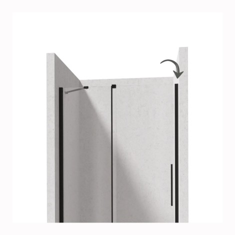 Deante Prizma profil do drzwi wnękowych czarny