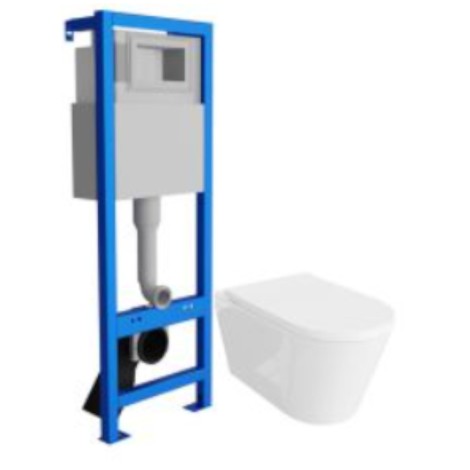 Lavita zestaw stelaż LAV 101 4.2 40 + miska WC Versoni bezkołnierzowa z deską wolnoopadającą i spłukiwaniem wirowym