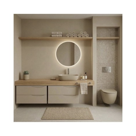 Lavita Sinto Light khaki 3.0 miska WC wisząca ze spłukiwaniem wirowym i deską wolnoopadającą