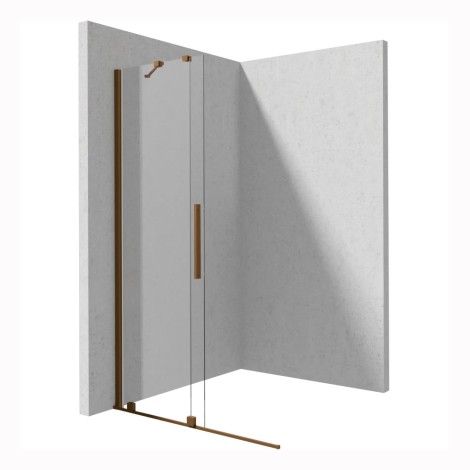 Deante Prizma ścianka prysznicowa walk-in przesuwna 100 cm brąż szczotkowany