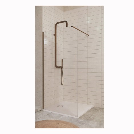 Deante Prizma ścianka prysznicowa walk-in 100 cm brąż szczotkowany