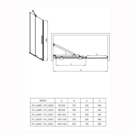 Deante Prizma ścianka prysznicowa walk-in przesuwna 100 cm brąż szczotkowany