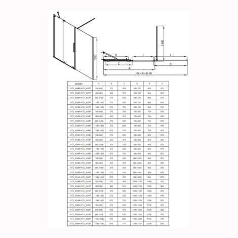 Deante Prizma ścianka prysznicowa walk-in przesuwna 100 cm brąż szczotkowany