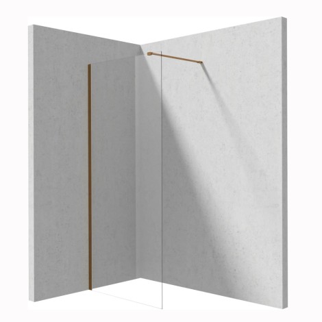 Deante Prizma ścianka prysznicowa walk-in 90 cm brąz szczotkowany