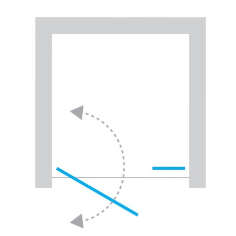 New Trendy New Soleo drzwi wnękowe U 1200x1950 mm chrom