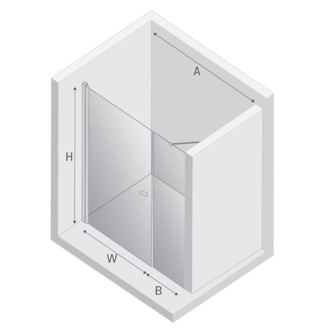 New Trendy New Soleo drzwi wnękowe U 1200x1950 mm chrom