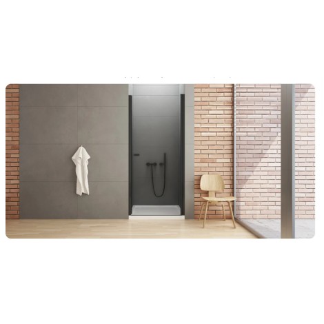 New Trendy drzwi wnękowe New Soleo Black pojedyncze wahadłowe 70x195