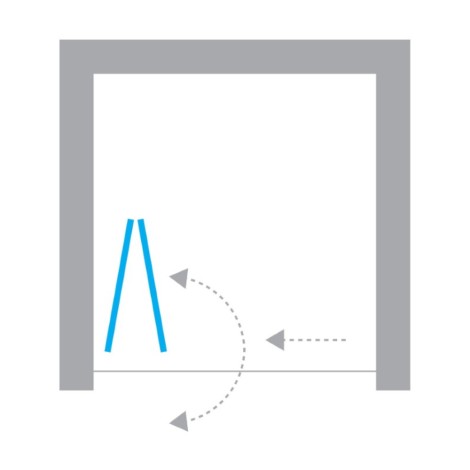 New Trendy drzwi wnękowe New Soleo Black pojedyncze składane 90x195 lewe