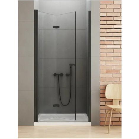 New Trendy New Soleo Black drzwi wnękowe pojedyncze składane 100cm lewe