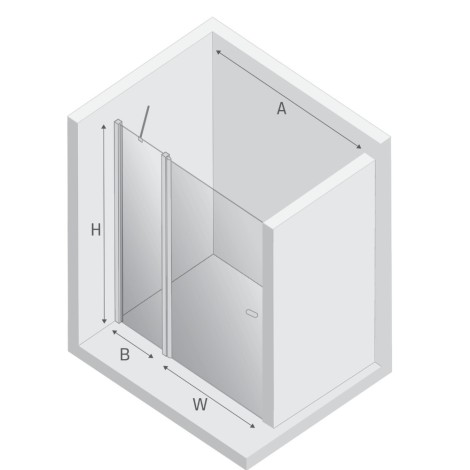 New Trendy New Soleo drzwi wnękowe U 1100x1950 mm gunmetal brushed