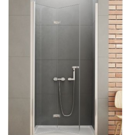 New Trendy New Soleo drzwi wnękowe pojedyncze składane lewe 100 cm chrom