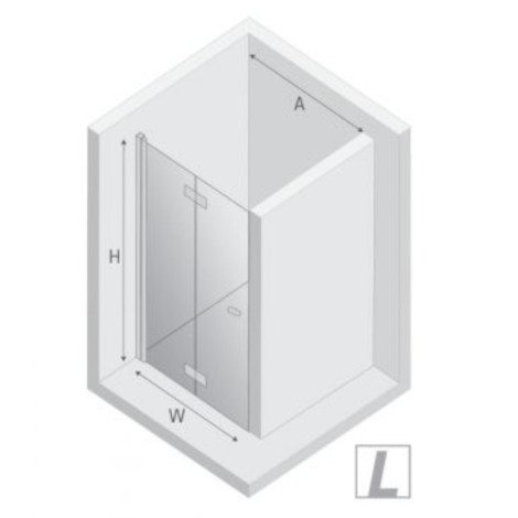 New Trendy New Soleo drzwi wnękowe 1000x1950 mm chrom