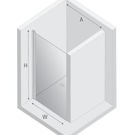 New Trendy New Soleo drzwi wnękowe U 900x1950 mm gunmetal brushed