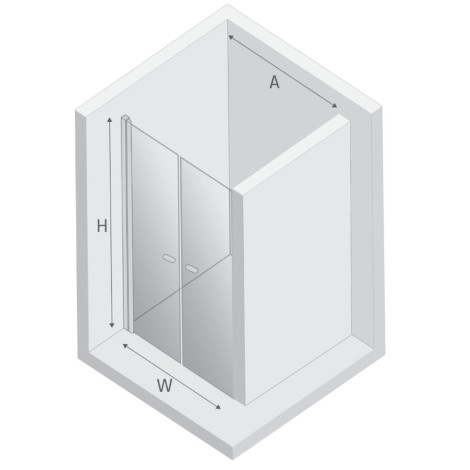 New Trendy New Soleo drzwi wnękowe U 900x1950 mm gunmetal brushed